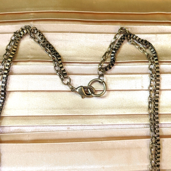 Vintage Solid Brass Multi-Pendant Necklace - Picture 3 of 4